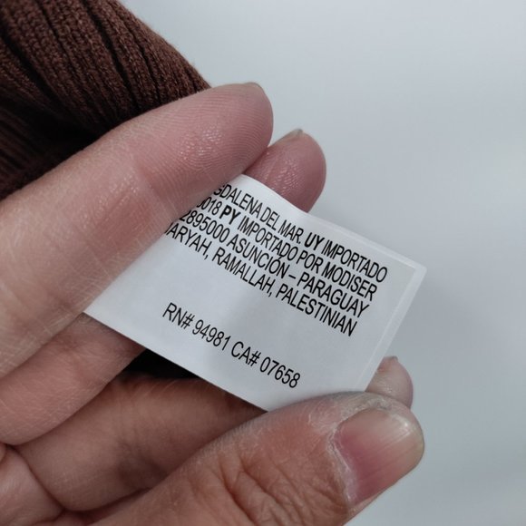 Forever 21 Funnel Neck Sweater-Knit Top Brown, Medium - Picture 5 of 7